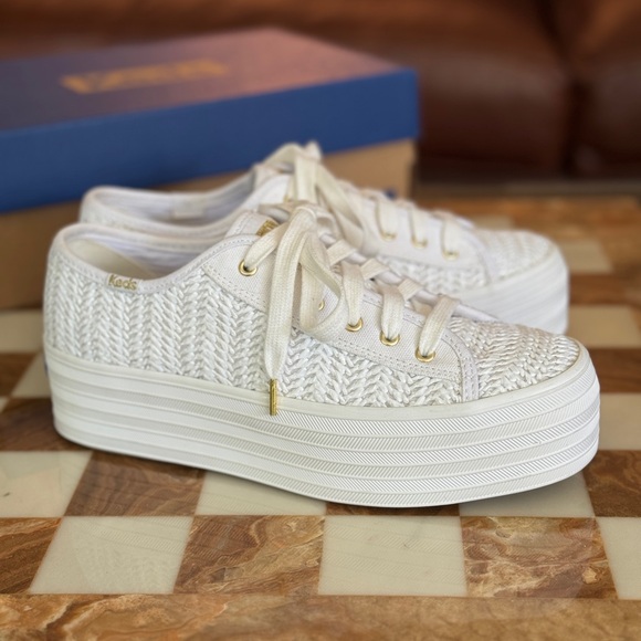 Keds Shoes - Keds white platform sneakers